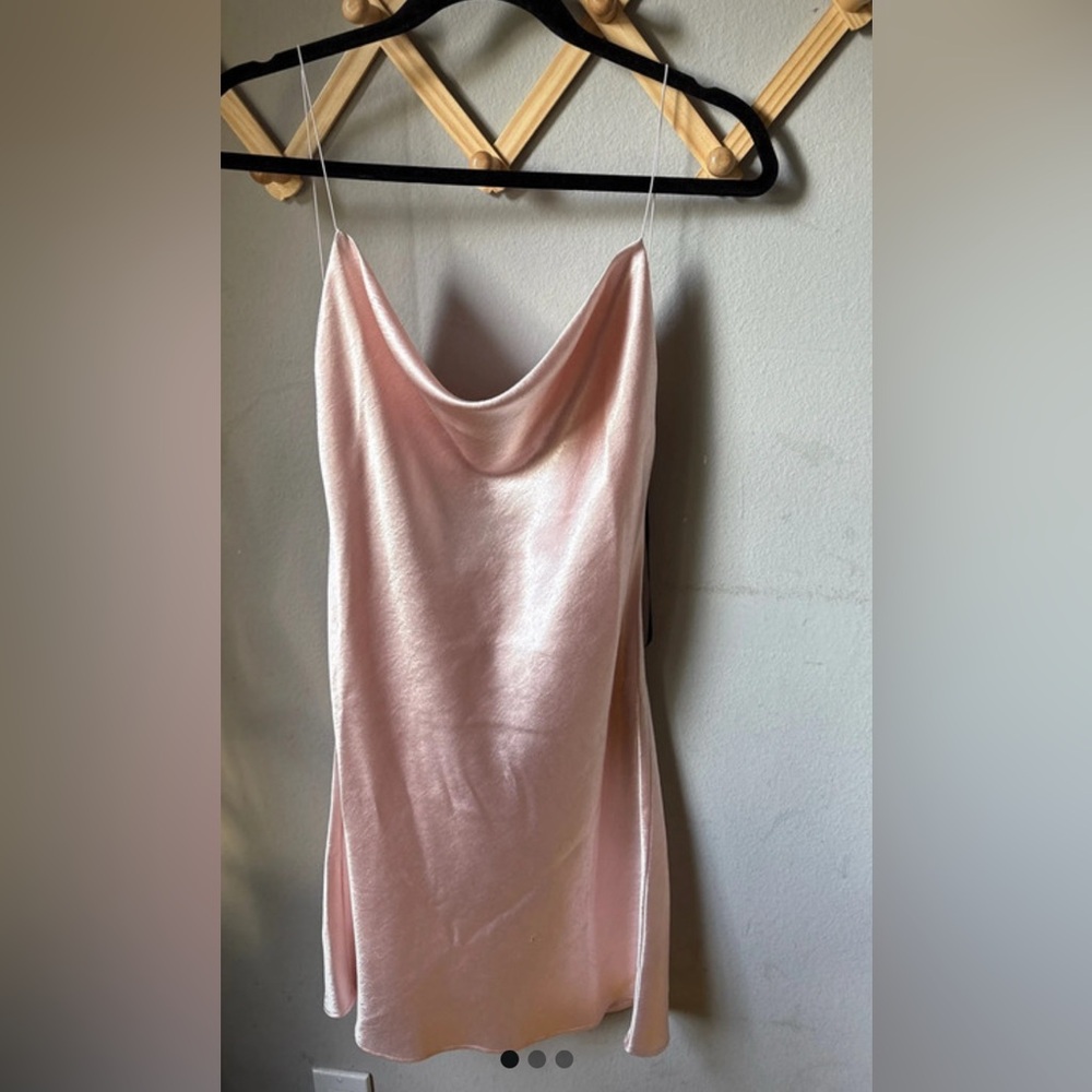 Elegant Pink Satin Slip Dress